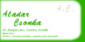 aladar csonka business card